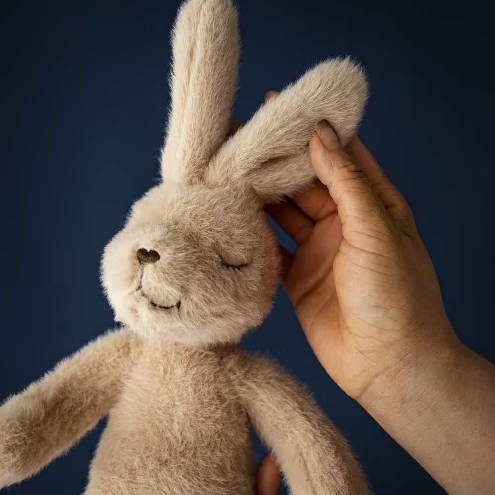 Long Eared Rabbit Soft Toy, Camel Plush Bunny, 34 cm, Ages 6+, front view