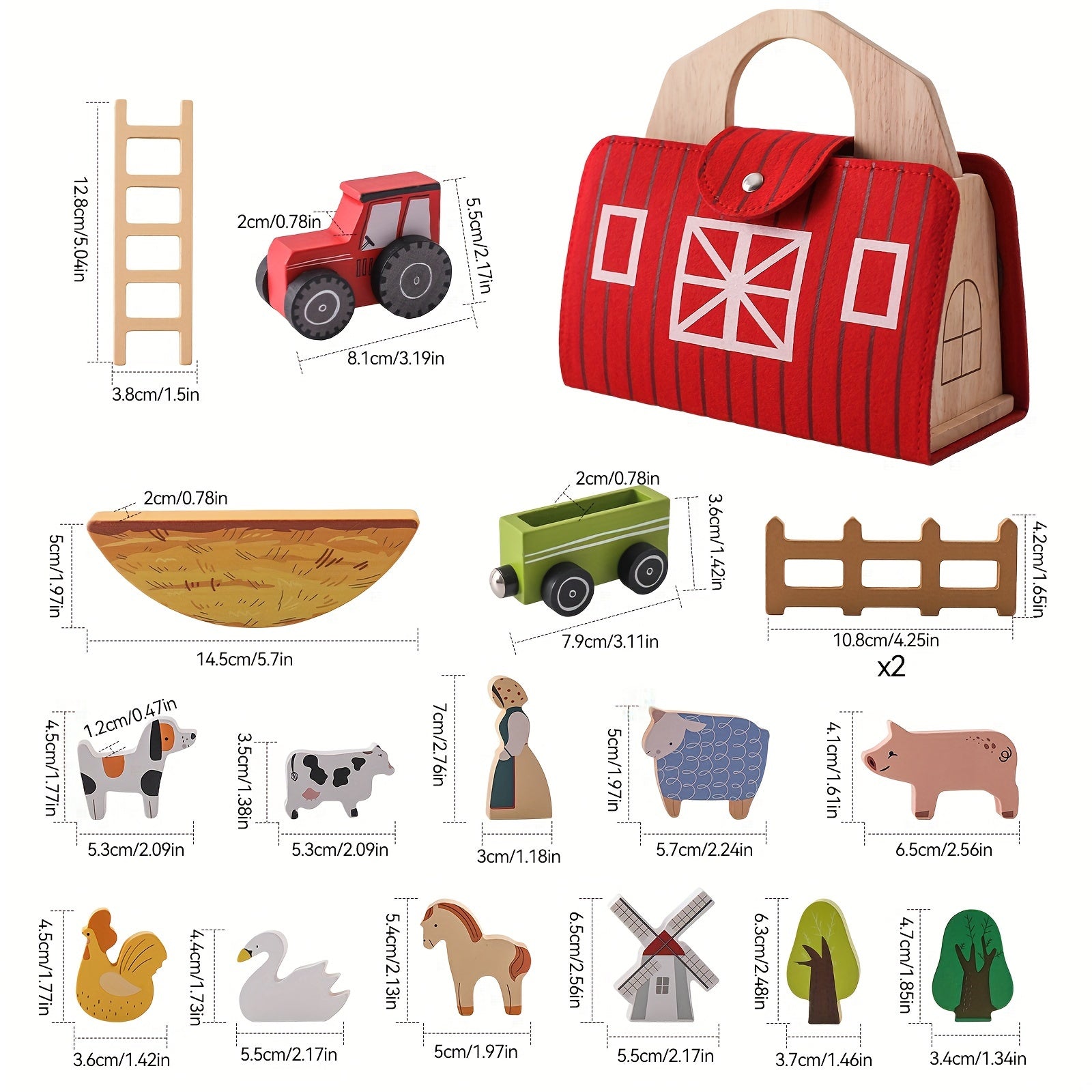 Wooden Baby Educational Play House - Animal Barn Toy Set