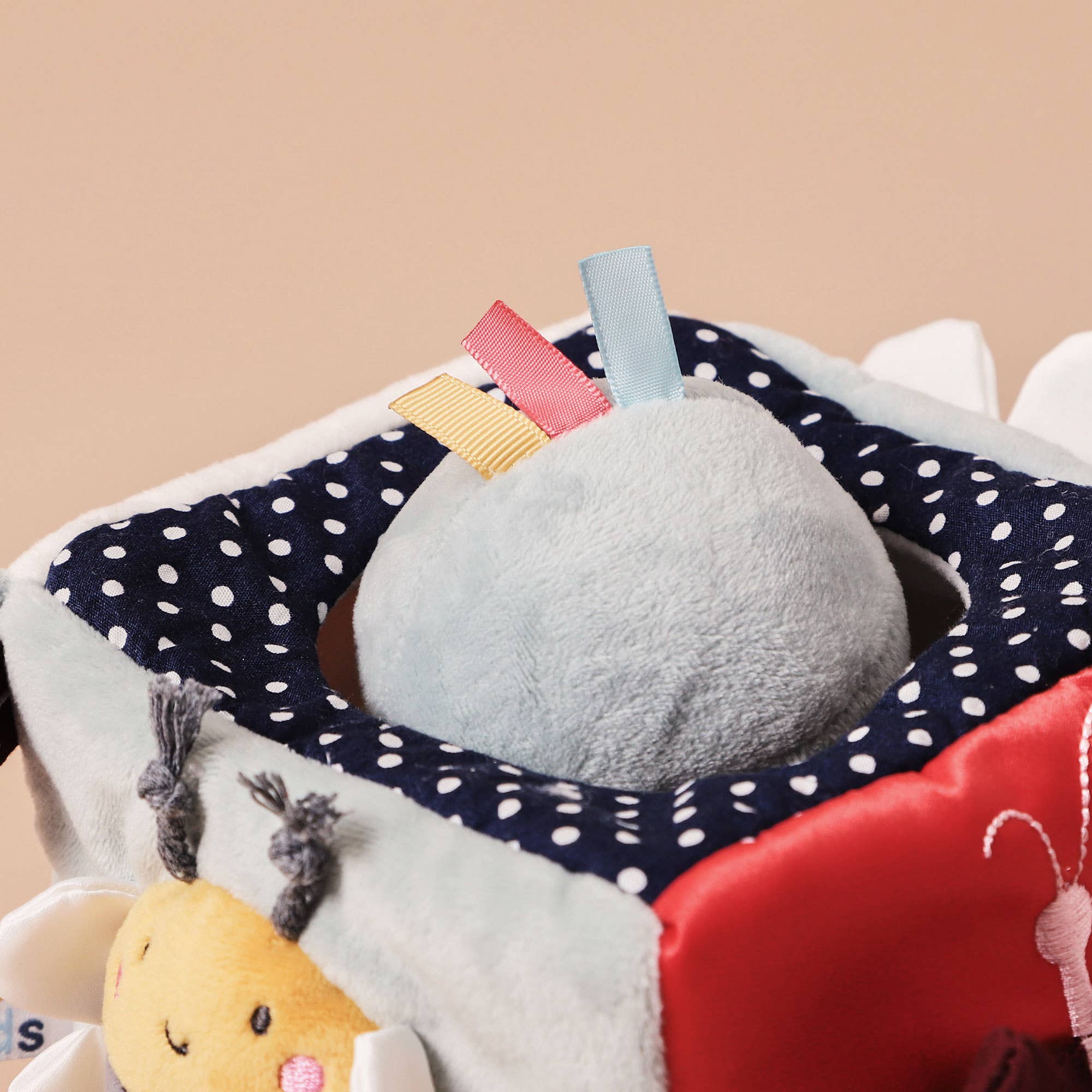 Baby Soft Sensory Activity Cube - 2 Balls Included