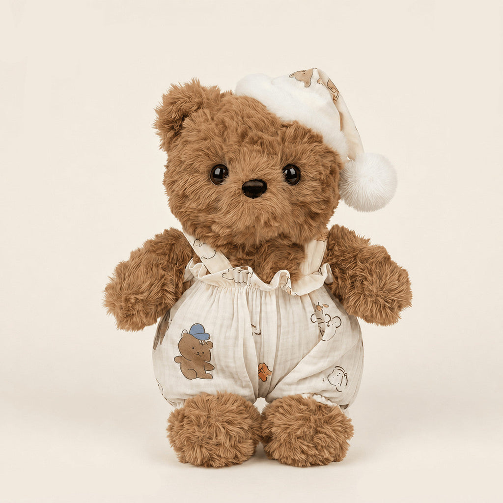 Sleepwear Bear Plush Toy, Cute Teddy in Pyjamas, front view