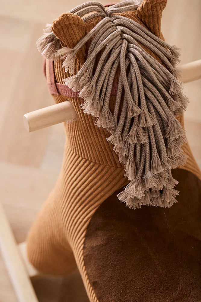 Wooden Rocking Horse - Vera - Polyester Canvas