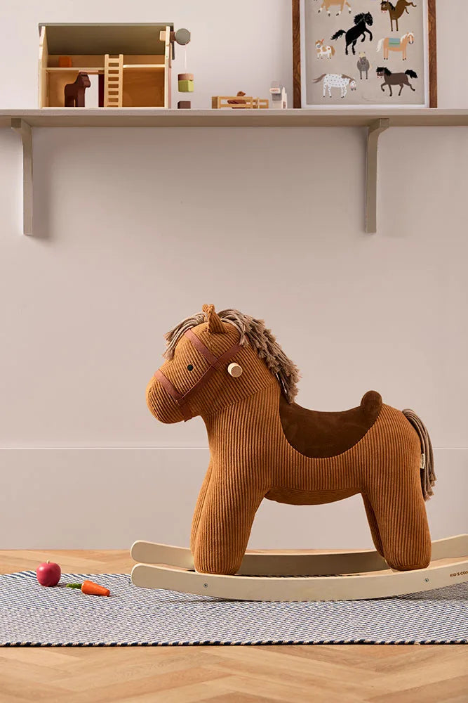 Wooden Rocking Horse - Vera - Polyester Canvas