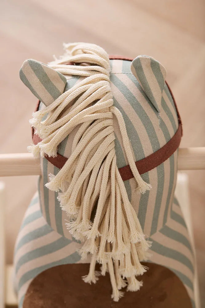 Wooden Rocking Horse - Sam - Cotton Canvas