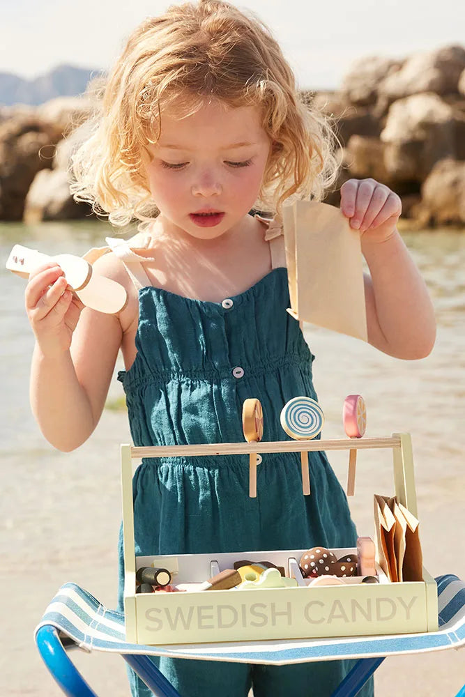 Wooden Swedish Candy Shop - Pretend Play Sweet Stall Set