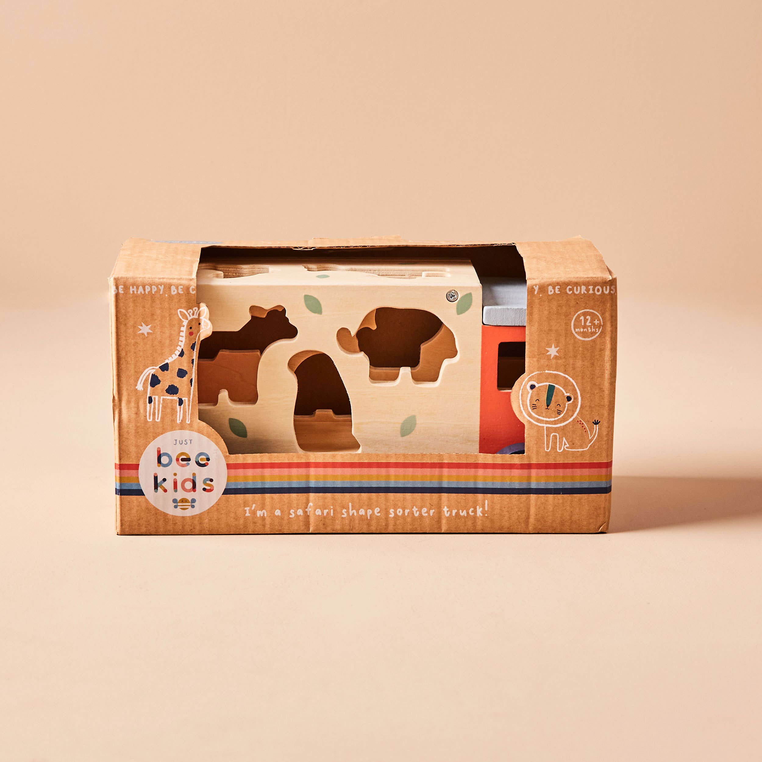 Wooden Safari Jeep Shape Sorter & Pull Along Toy