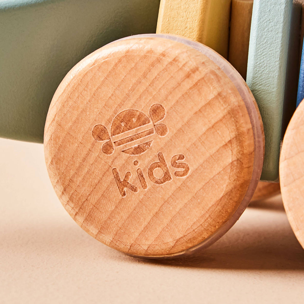 Wooden Crocodile Pull Along Toy - Colorful -