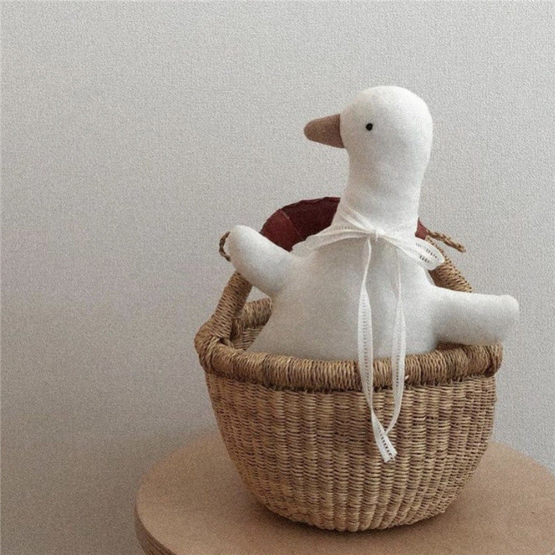 Duck Soft Toy Cushion, Cotton Plush, 45 cm, Ages 3+, close-up detail
