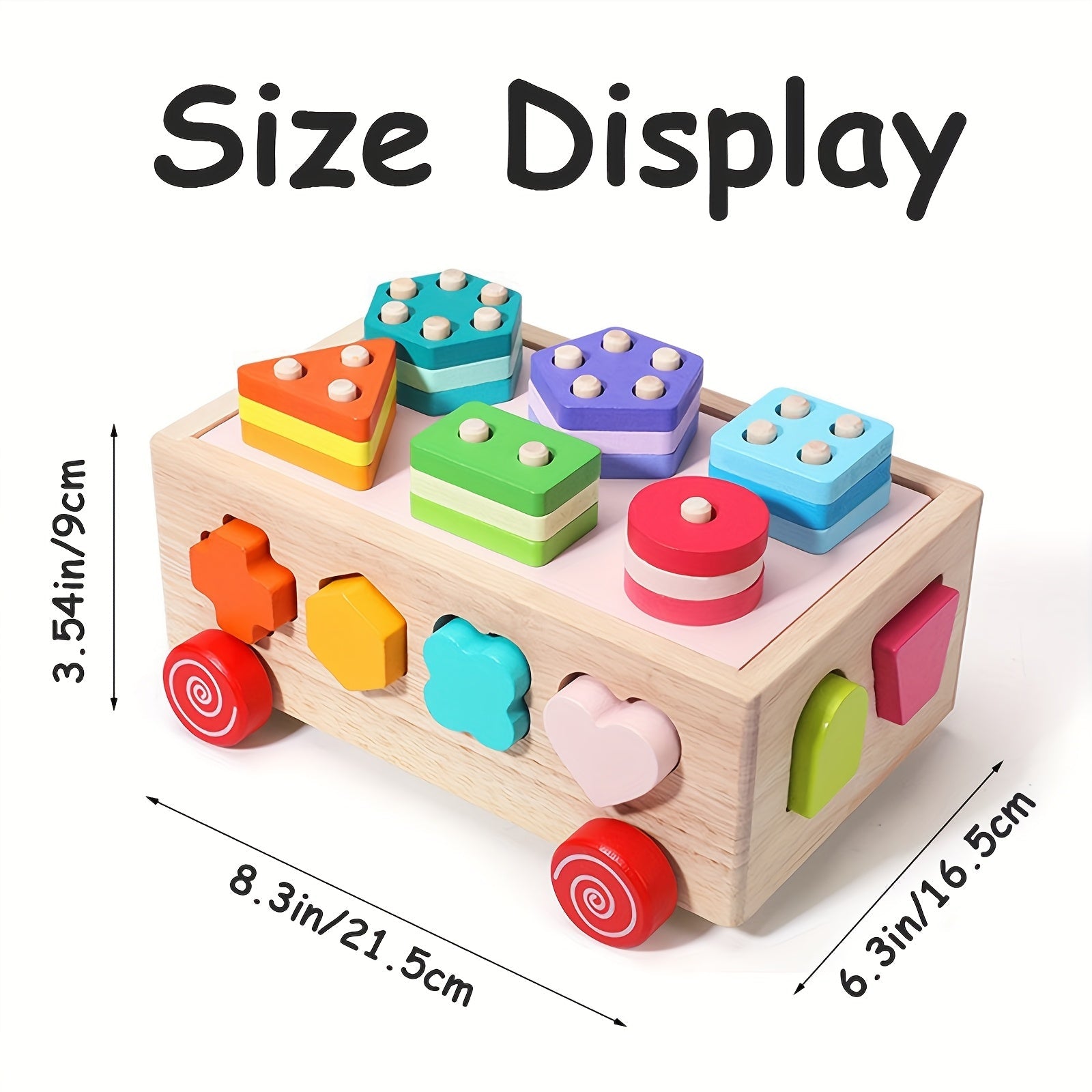 Wooden Shape Sorting and Matching Educational Toym