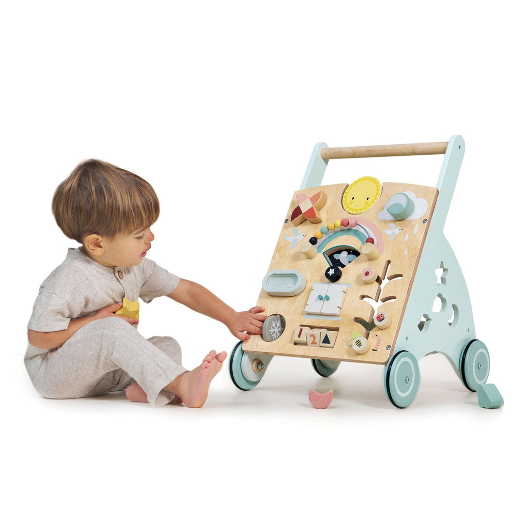 Wooden Baby Activity Walker - Weather Theme - Multi-Activity