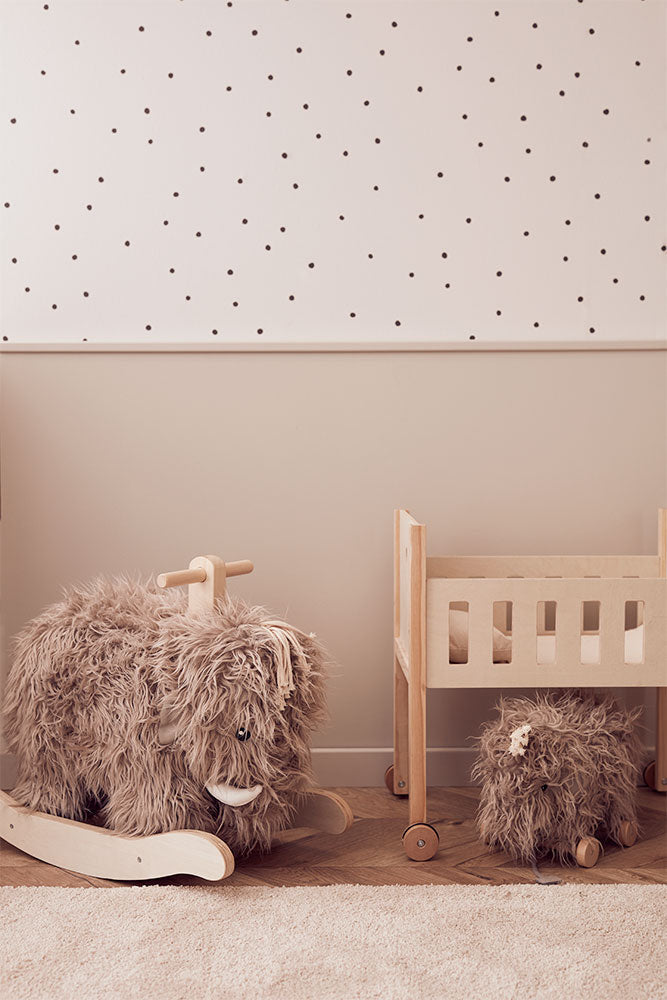 Wooden Rocking Horse - Mammoth - Grey