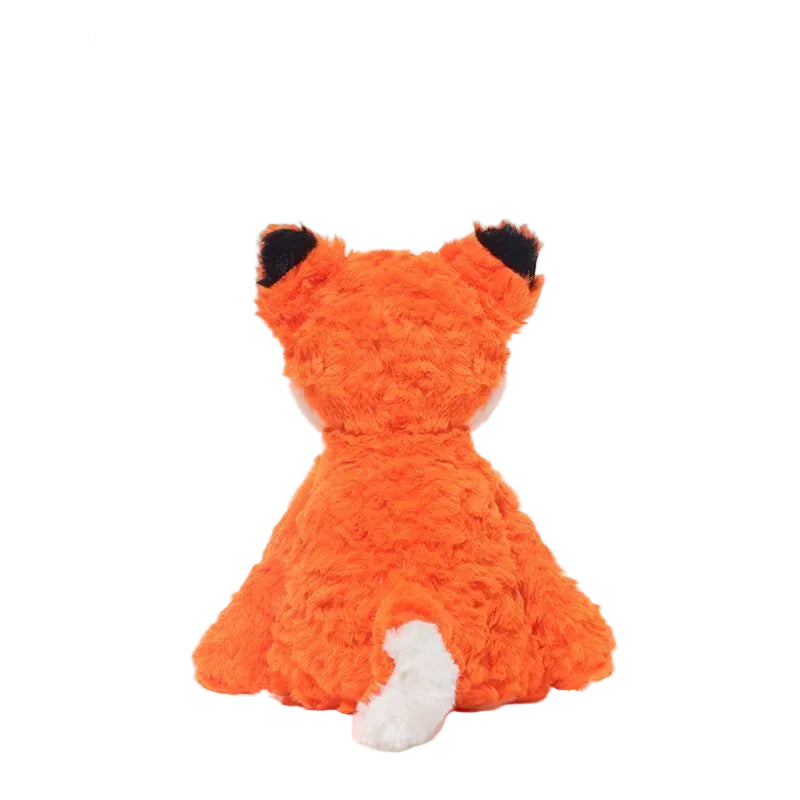 Animal Plush Toy, Soft Stuffed Fox, Red Panda, Monkey or Border Collie, 24 cm, close-up of the fabric texture