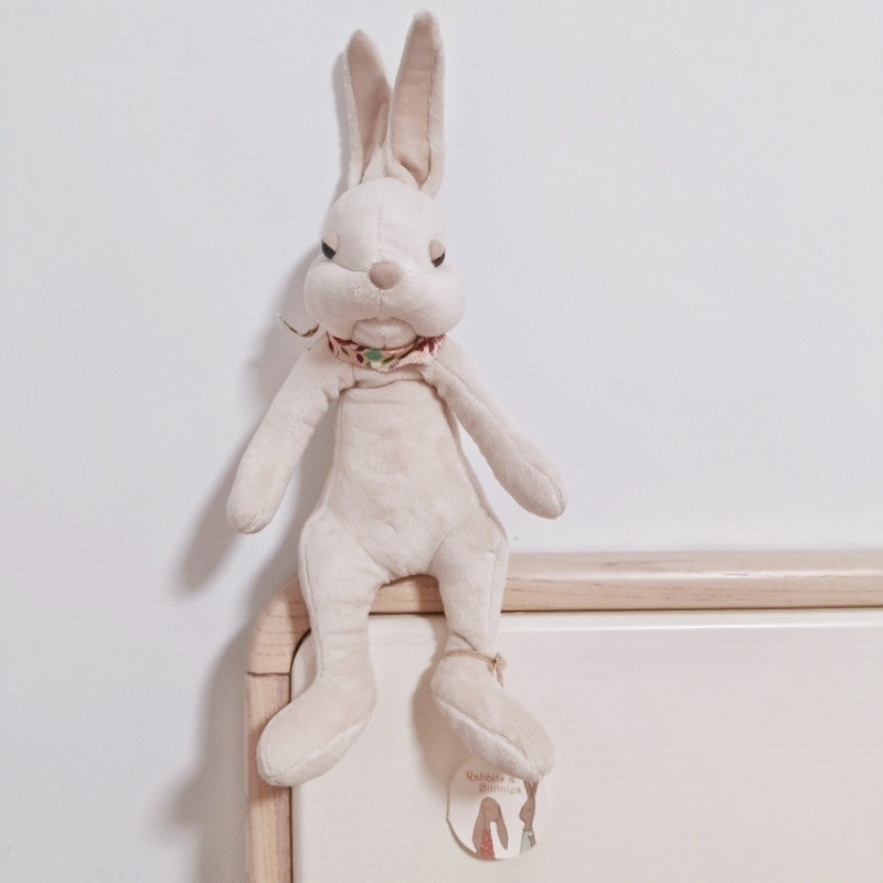 Plain Rabbit Soft Toy, Simple Bunny Doll in Off White or Brown, 23 cm, 30 cm, 40 cm, side view