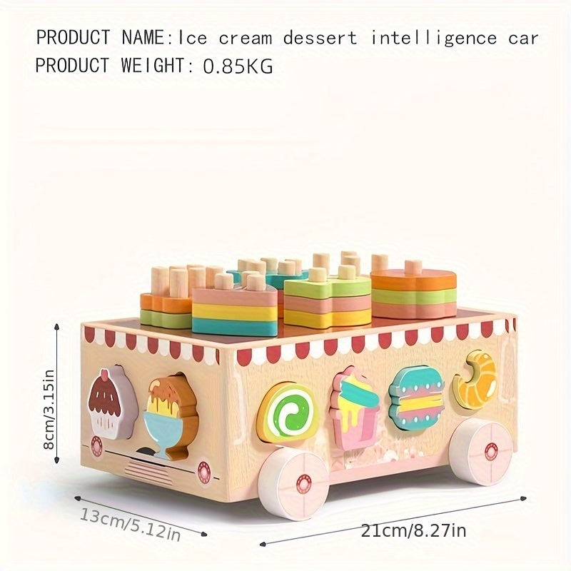 Wooden Educational Toy Car Set - 31 Pieces - Animal Park Theme