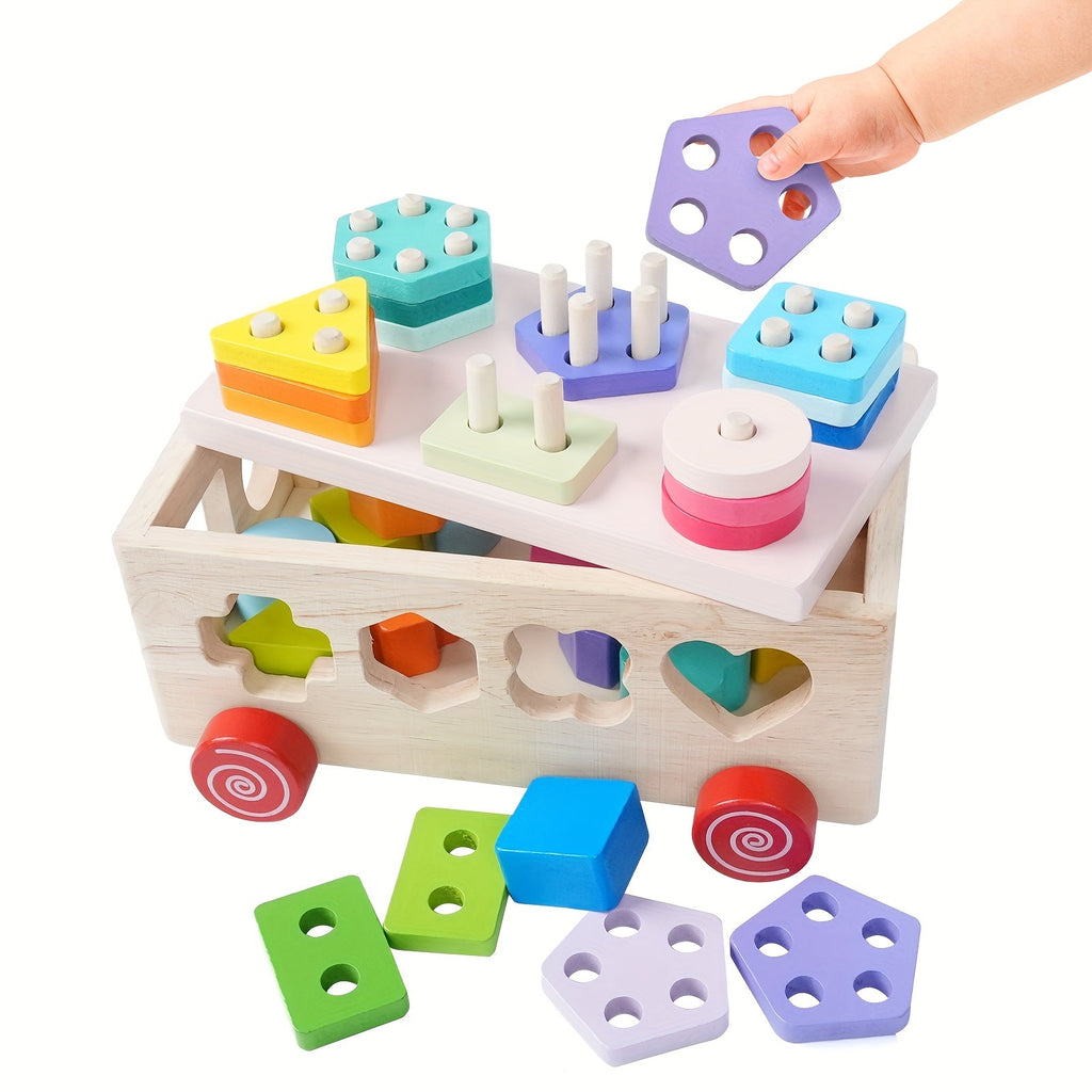 Wooden Shape Sorting and Matching Educational Toym