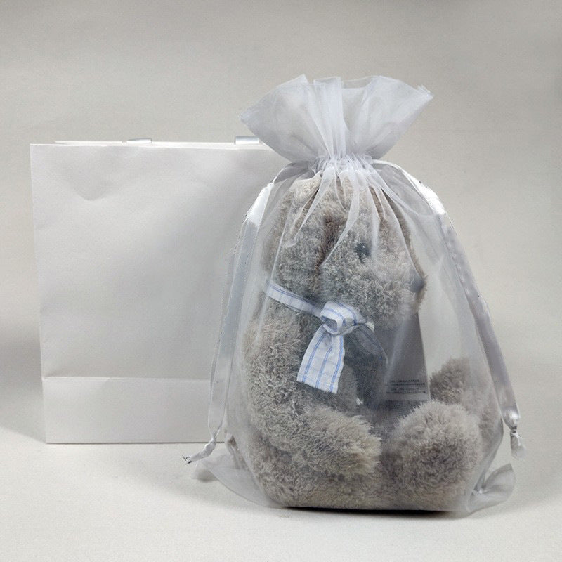 Gentleman Bear Plush Toy, 30cm Bow Tie Teddy, back view