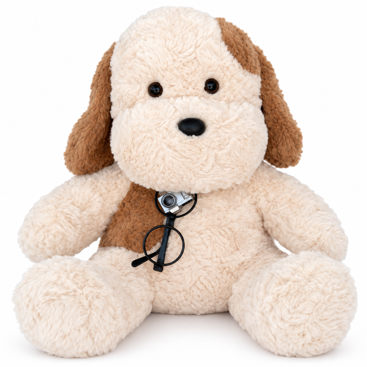 Camera Dog Plush Toy, front view