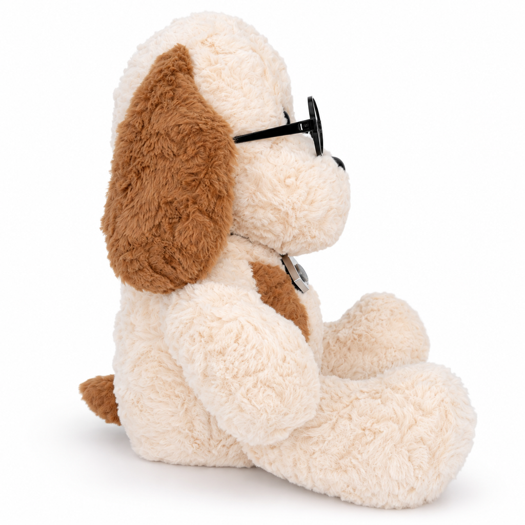 Camera Dog Plush Toy, side view