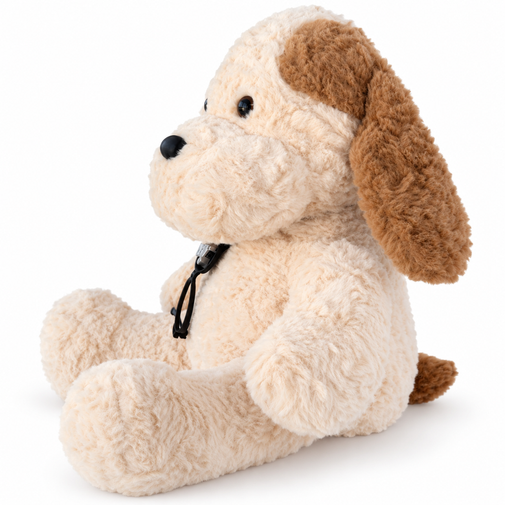 Camera Dog Plush Toy, close-up detail