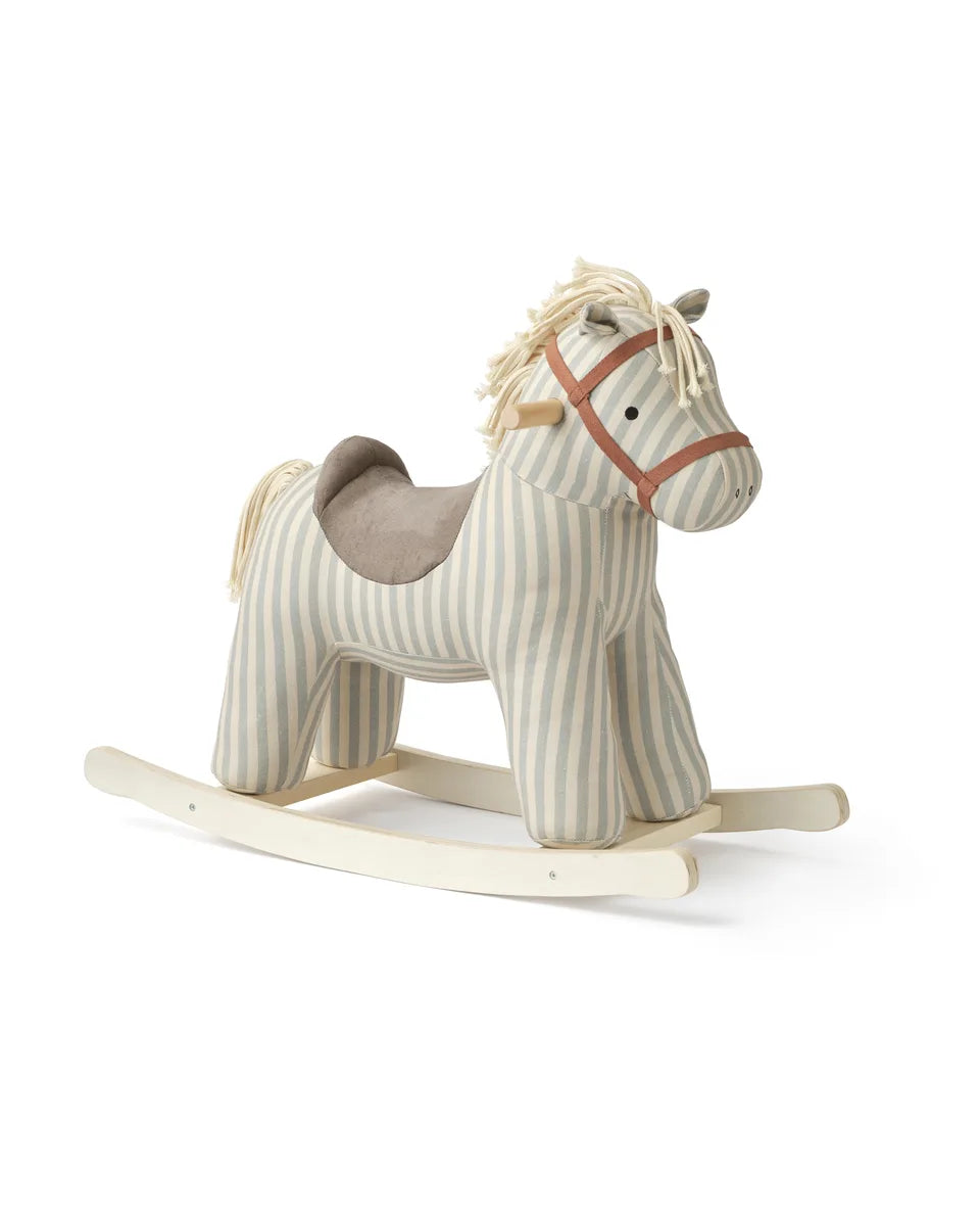 Wooden Rocking Horse - Sam - Cotton Canvas