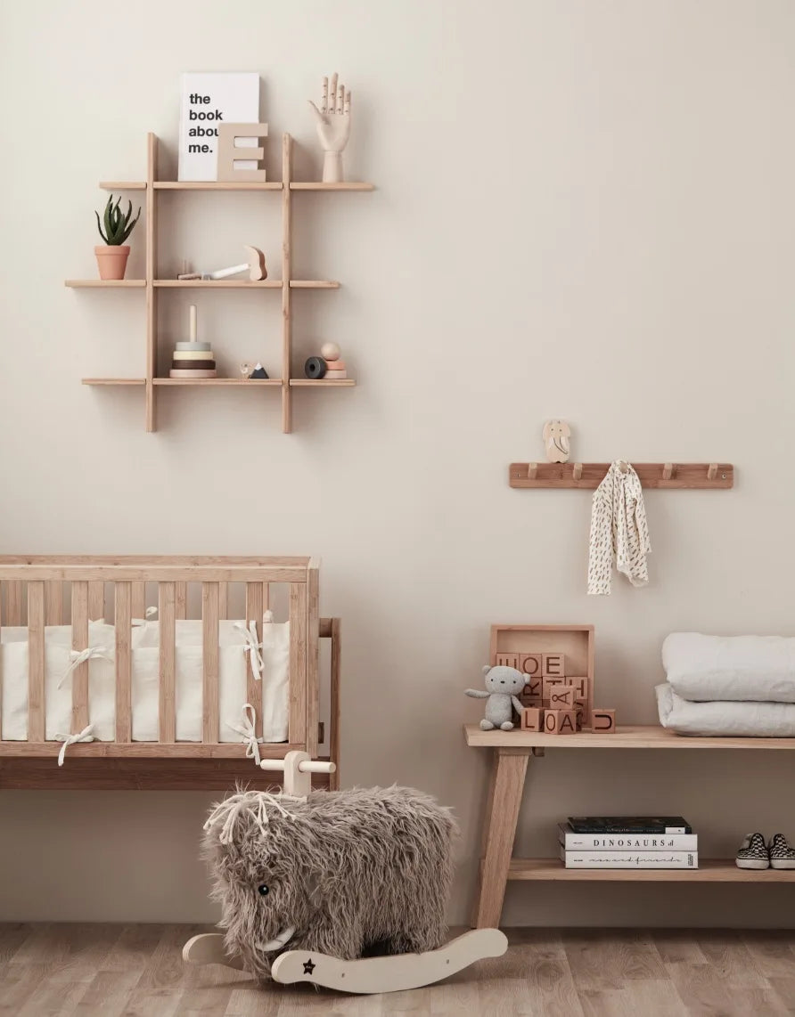 Wooden Rocking Horse - Mammoth - Grey