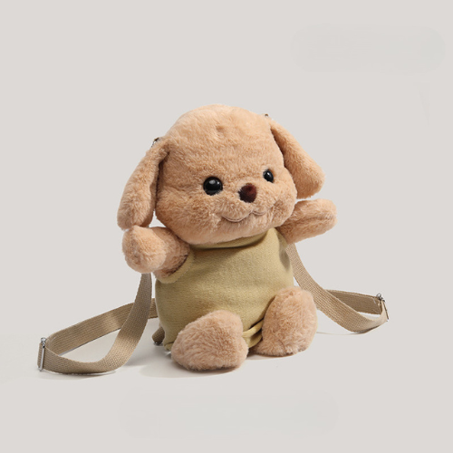 Poodle Plush Backpack, Curly Coat Dog Bag, close-up detail