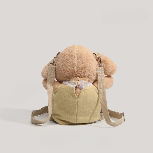Poodle Plush Backpack, Curly Coat Dog Bag, shown with the full range