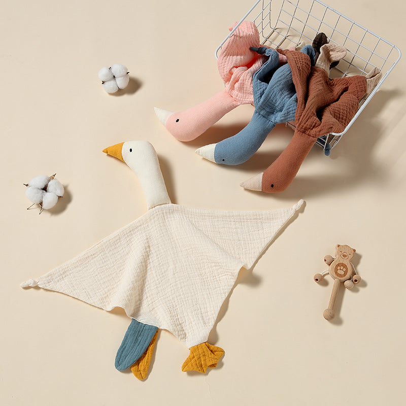 Swan Muslin Baby Comforter, Cotton Double Gauze, shown with the full range