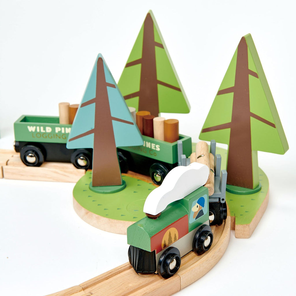 Wooden Train Set - Wild Pines - 30 Pieces