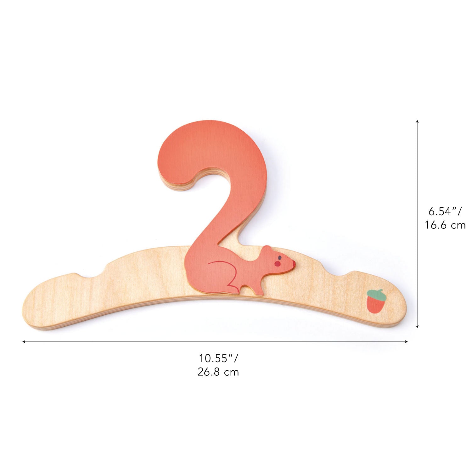 Wooden Squirrel Hangers - Clothes Hangers - 3 Pieces