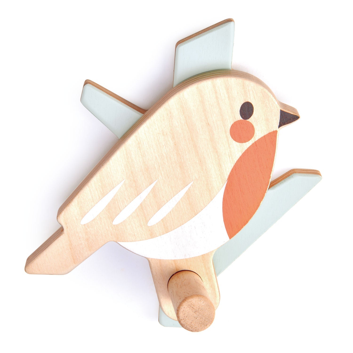 Wooden Coat Hook - Robin Design - Plywood