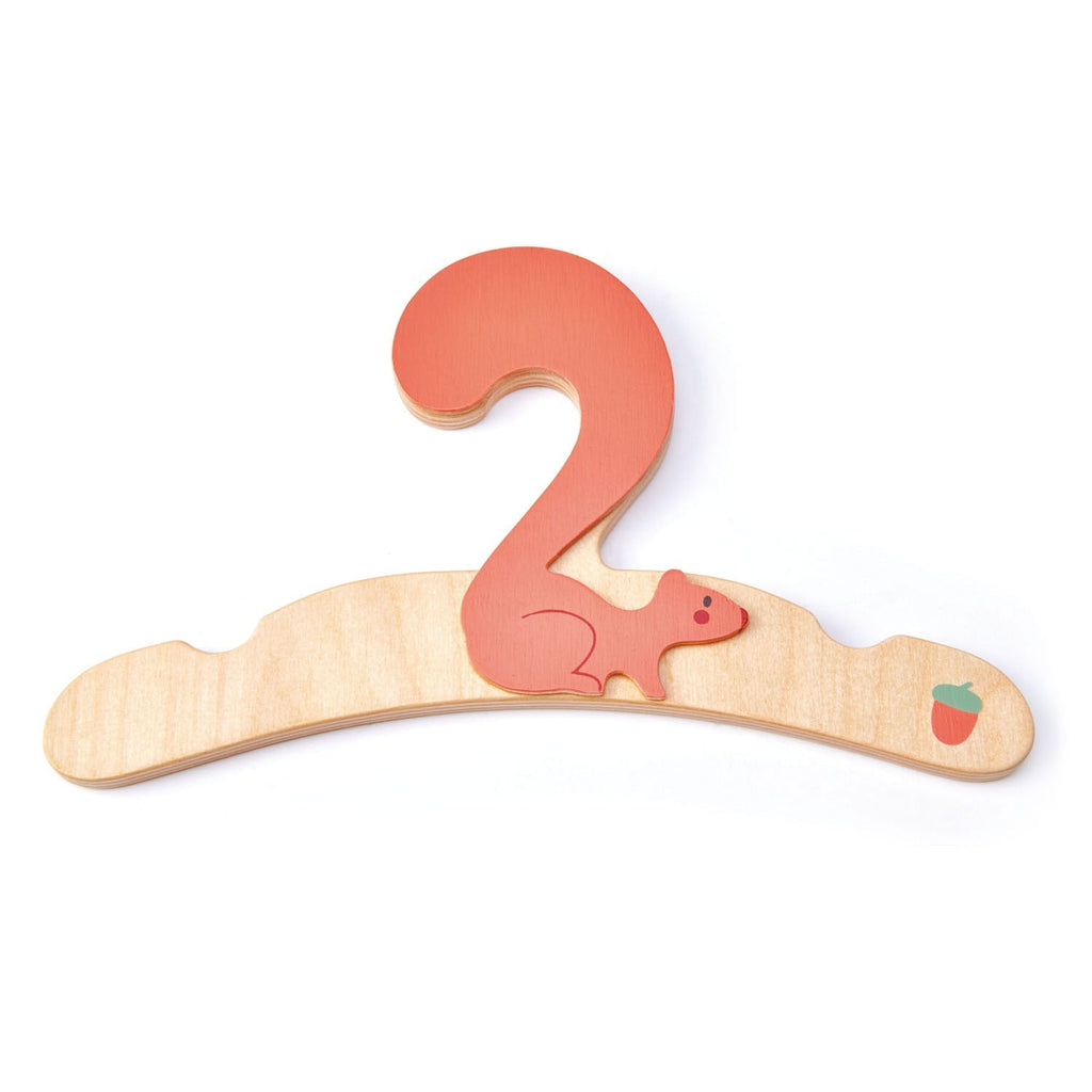 Wooden Squirrel Hangers - Clothes Hangers - 3 Pieces