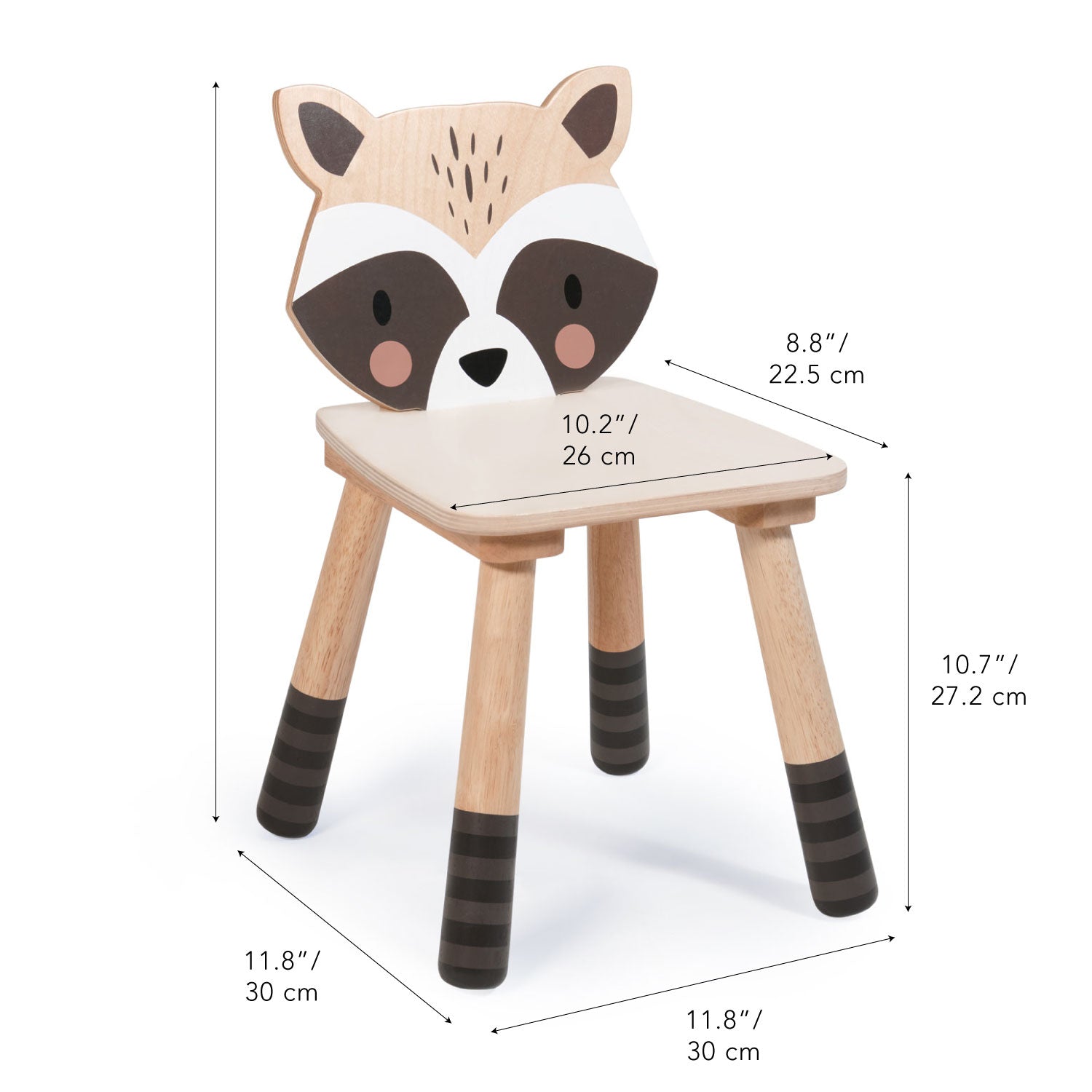 Wooden Raccoon Chair - Forest Collection - Plywood