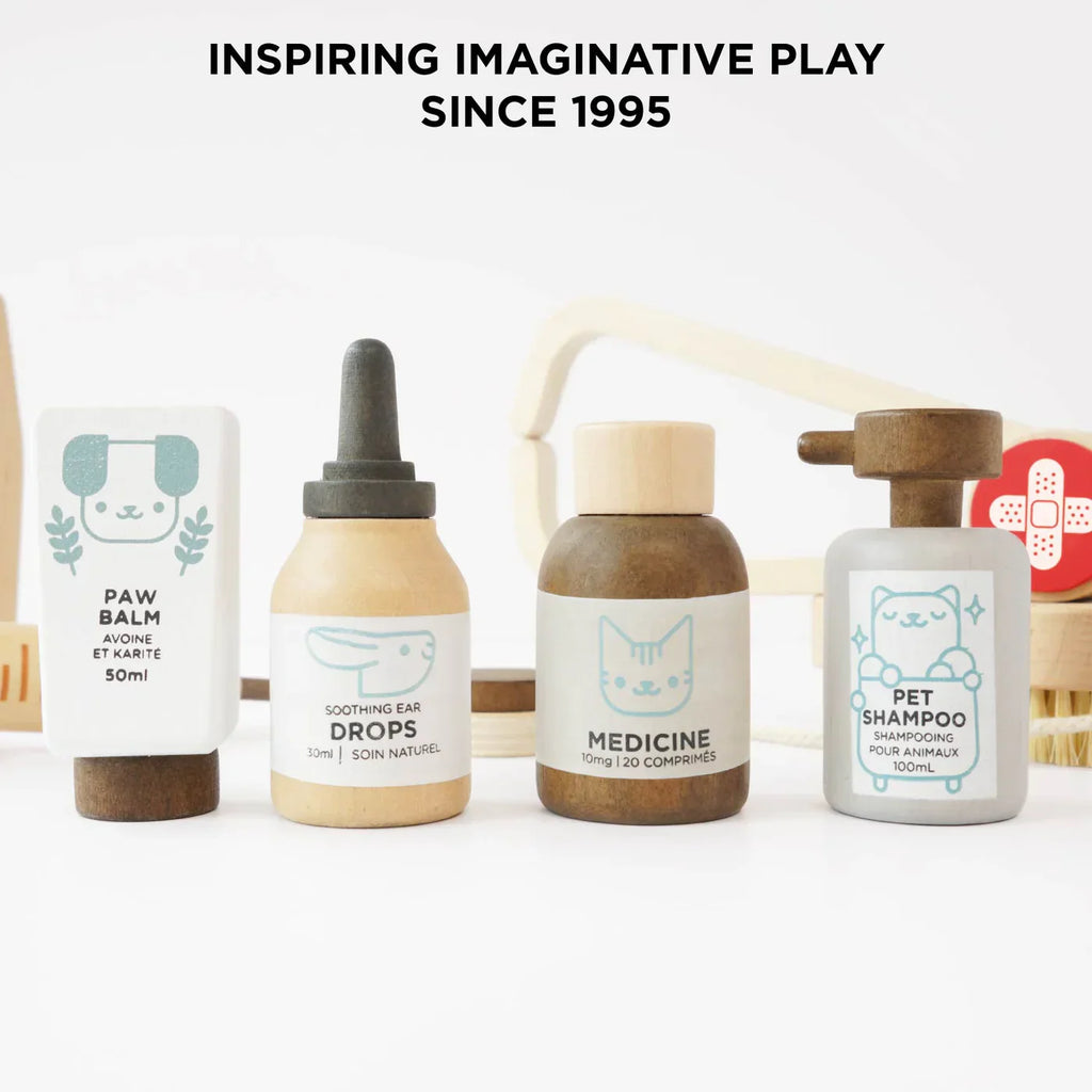 Wooden Animal Vet Set - 10 Pieces