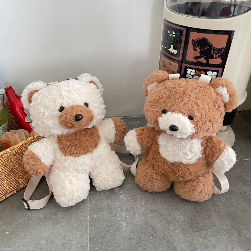 Teddy Bear Backpack, Plush Novelty Rucksack, shown with the full range
