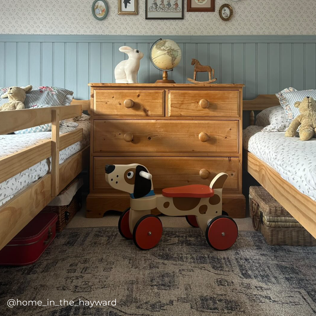 Wooden Ride-On Puppy - Four Wheels
