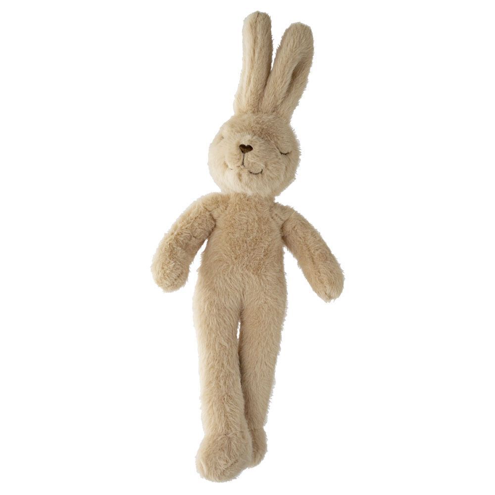 Long Eared Rabbit Soft Toy, Camel Plush Bunny, 34 cm, Ages 6+, close-up detail