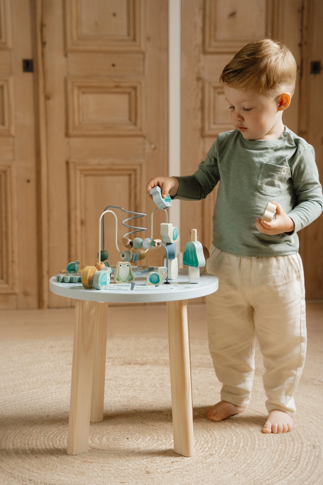 Wooden Activity Table - Forest Friends - FSC Wood - 5 Activities