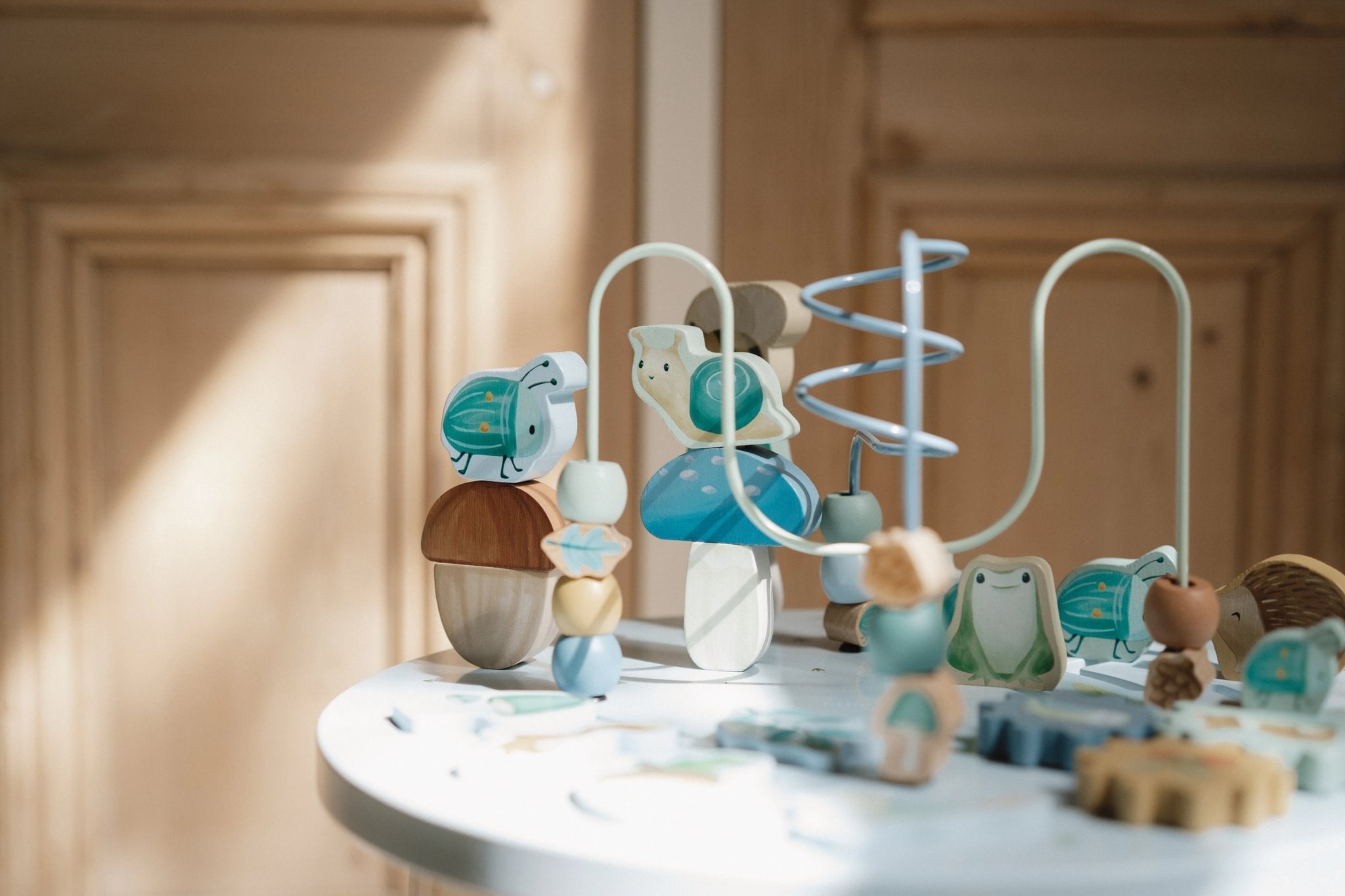 Wooden Activity Table - Forest Friends - FSC Wood - 5 Activities