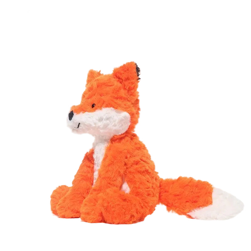 Animal Plush Toy, Soft Stuffed Fox, Red Panda, Monkey or Border Collie, 24 cm, held in hand for scale