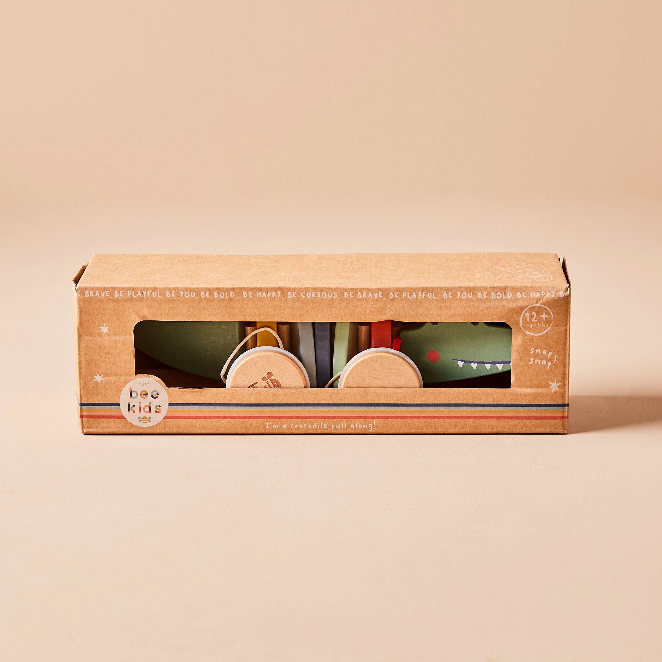 Wooden Crocodile Pull Along Toy - Colorful -