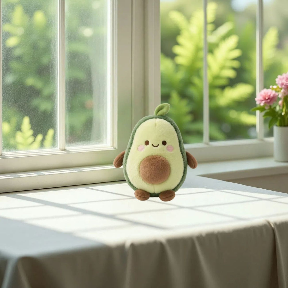 Avocado Plush Toy, Soft Stuffed Animal Doll for Kids & Adults, back view
