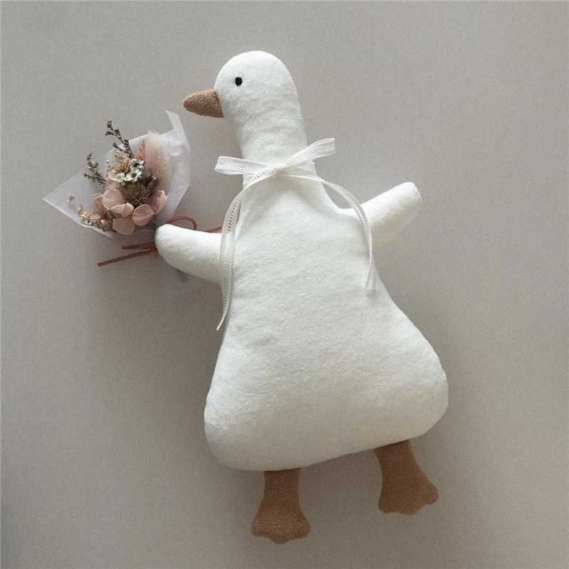 Duck Soft Toy Cushion, Cotton Plush, 45 cm, Ages 3+, held in hand for scale