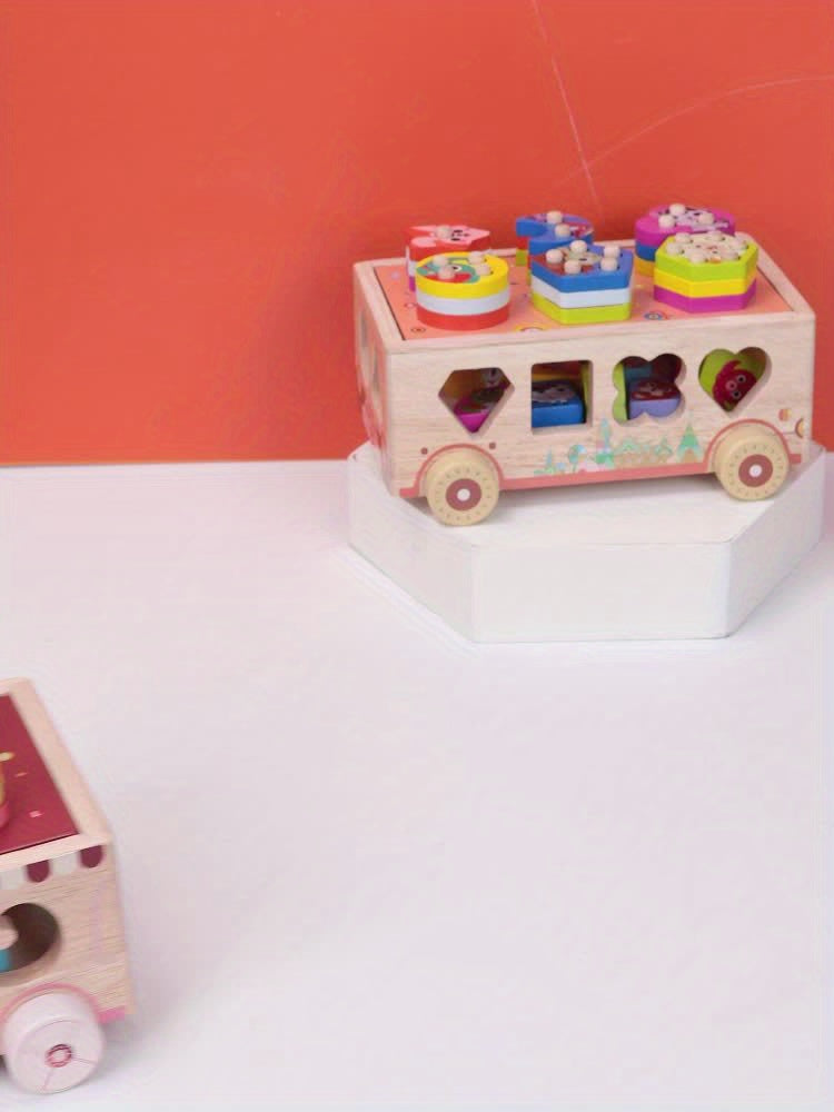 Wooden Educational Toy Car Set - 31 Pieces - Animal Park Theme