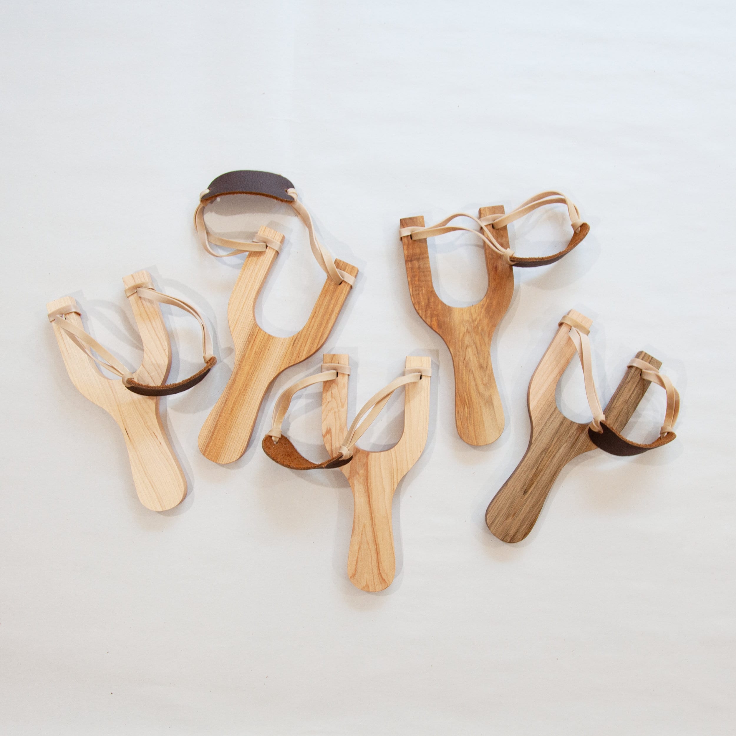 Wooden Toy Slingshot with Felt Balls - Handcrafted Maple