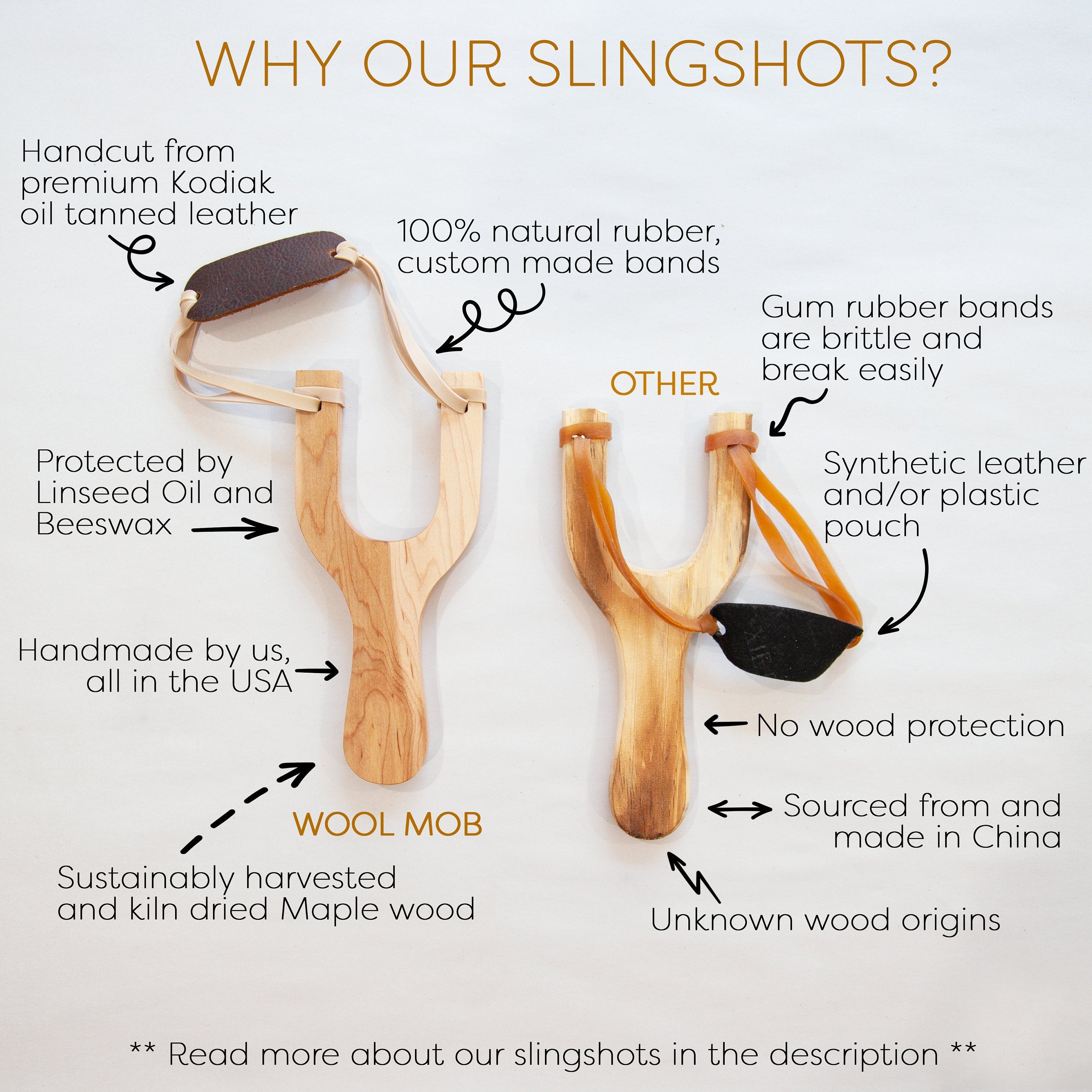 Wooden Toy Slingshot with Felt Balls - Handcrafted Maple