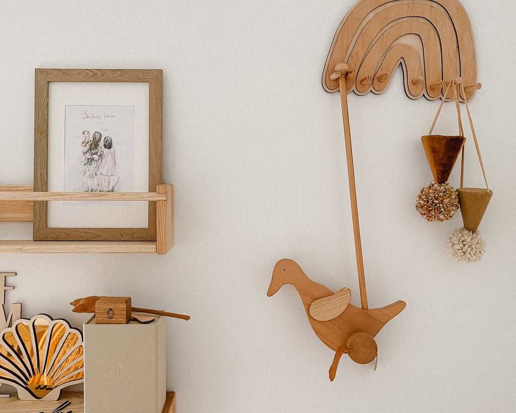 Wooden Duck Push Toy - Toddler Walking Aid