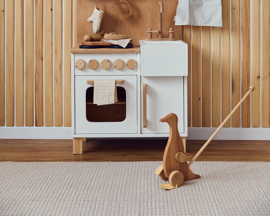 Wooden Duck Push Toy - Toddler Walking Aid