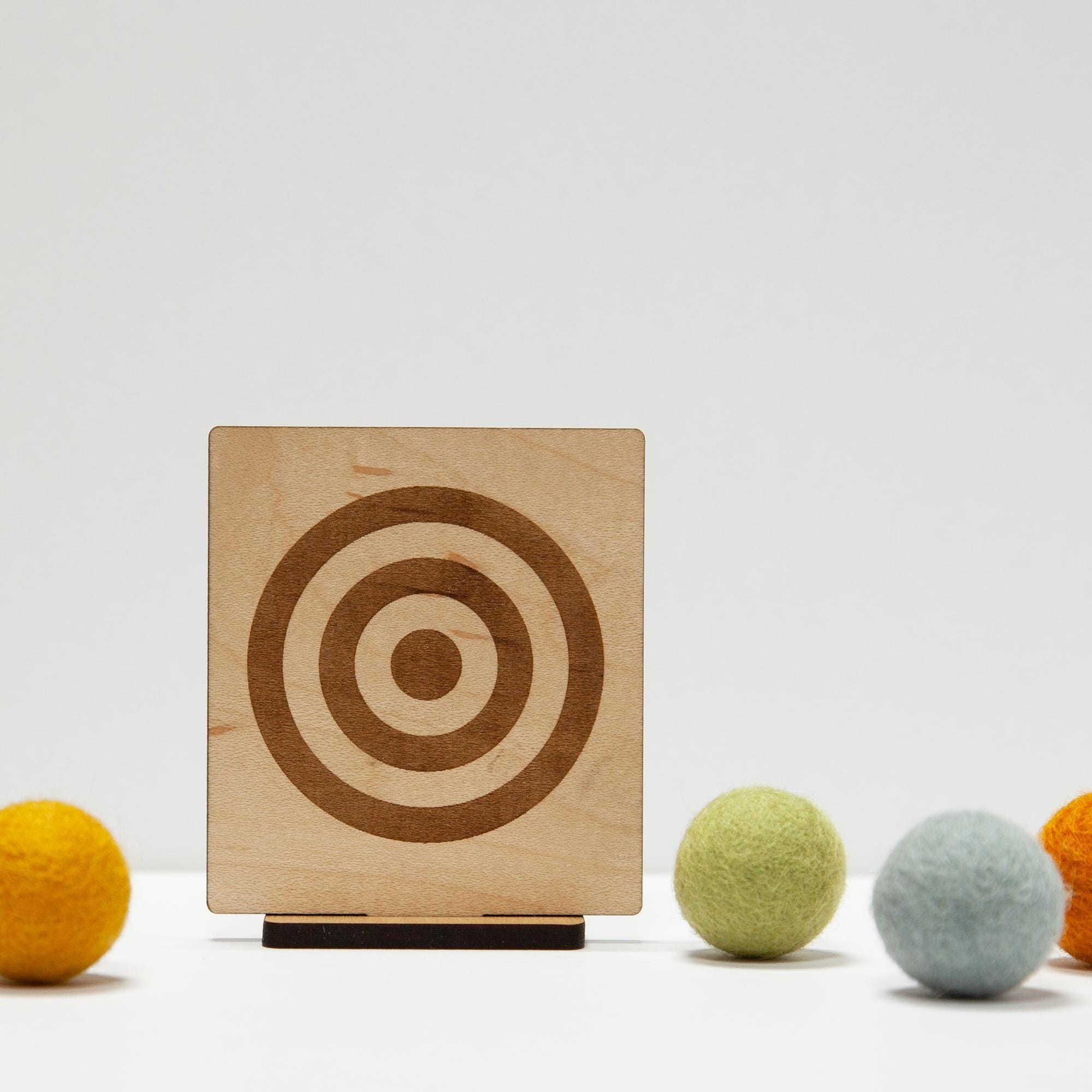 Wooden Toy Slingshot with Felt Balls - Handcrafted Maple