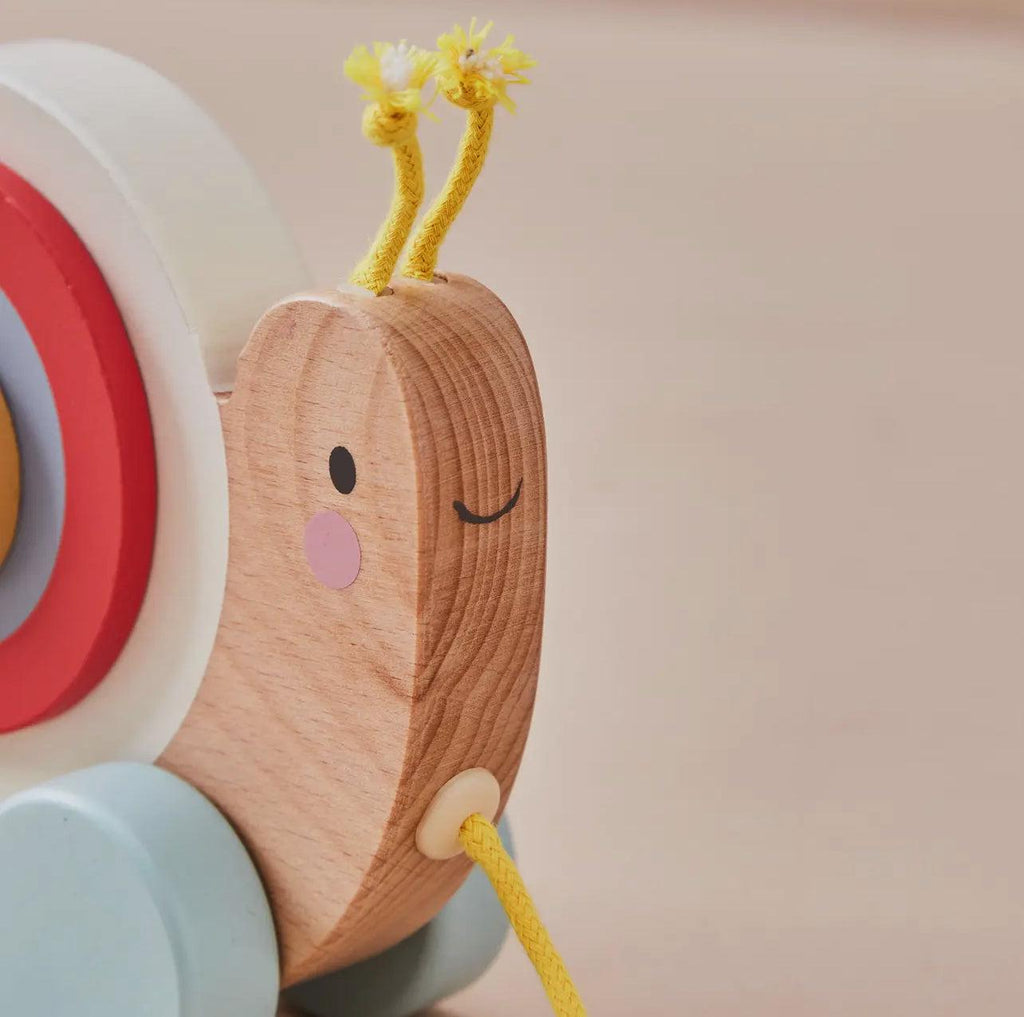 Wooden Pull Along Snail Toy