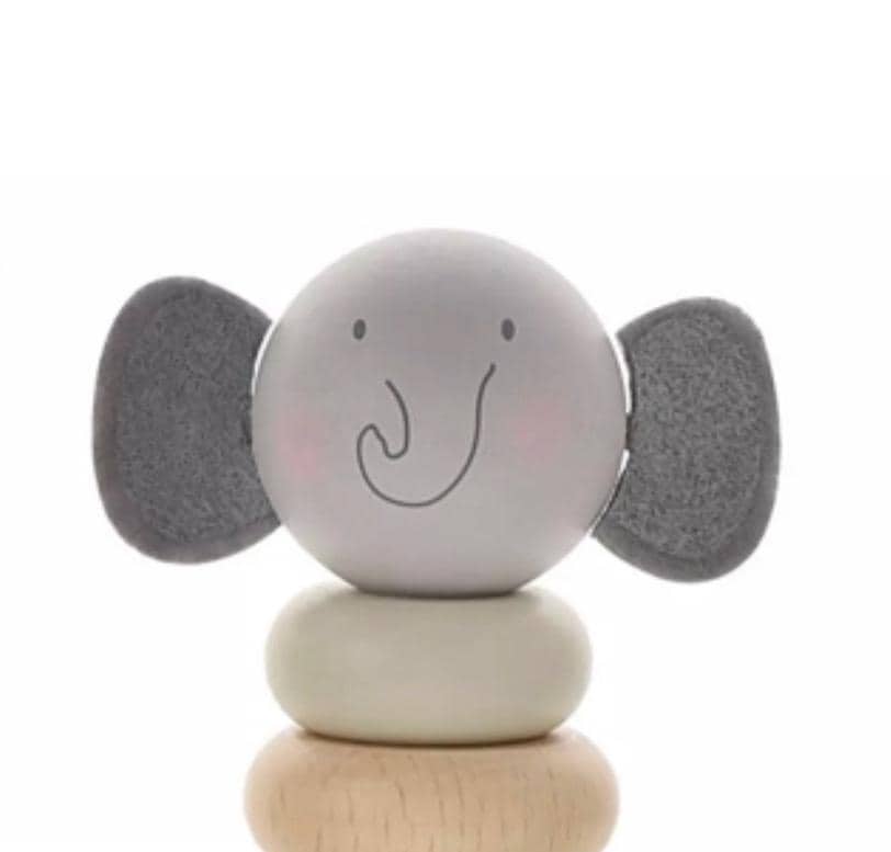 Wooden Stacking Rings Toy - Animal Character - 5 Rings